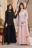 Black Elegant Heavy Embroidered Palazzo Set ✨