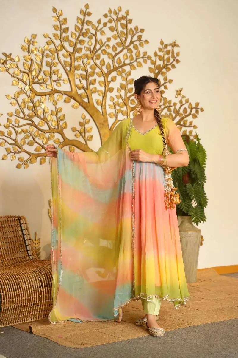 Elegant 3-Piece Anarkali Set