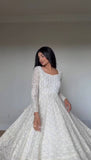 White Embroidered Faux Georgette Gown Set with Pant &amp; Lace Dupatta