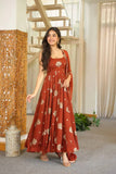 Elegant Karishma Silk 3-Piece Anarkali Set ✨