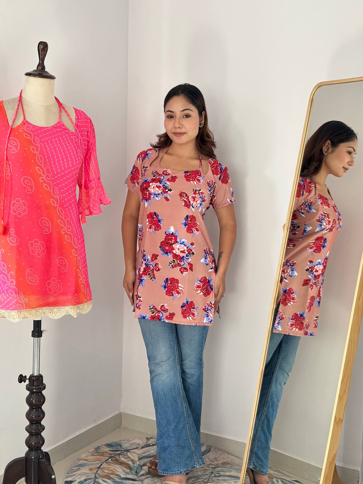 Floral cotton Print Designer Laila Kurti