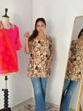 Designer Floral Print Kurti