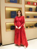 Red Anarkali Thread Sequence suit set