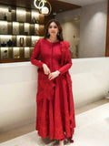 Red Anarkali Thread Sequence suit set