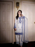 Embroidered Rayon Cotton Kurta Set with Farshi Pant & Silk Dupatta