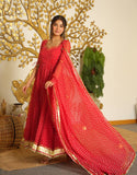 Rani Festive Bandhej Print Gown Set
