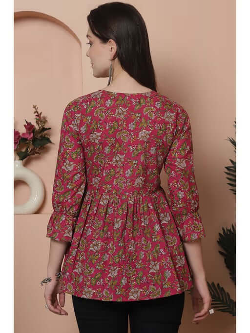 Women Floral Print Regular Fit Tunic - Style Like A Diva