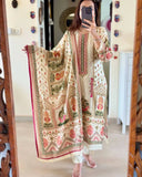 Muslin Printed Pakistani Suit