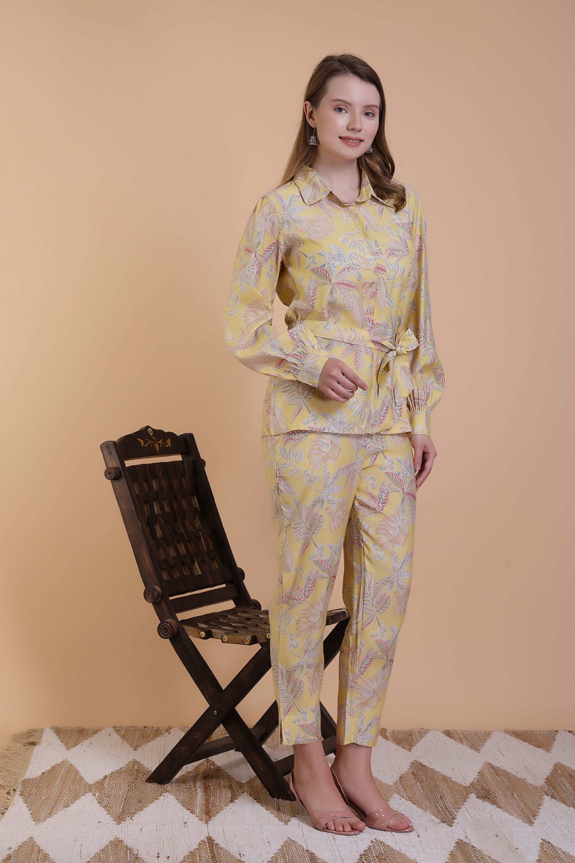 Yellow paisley co - ord set - Style Like A Diva