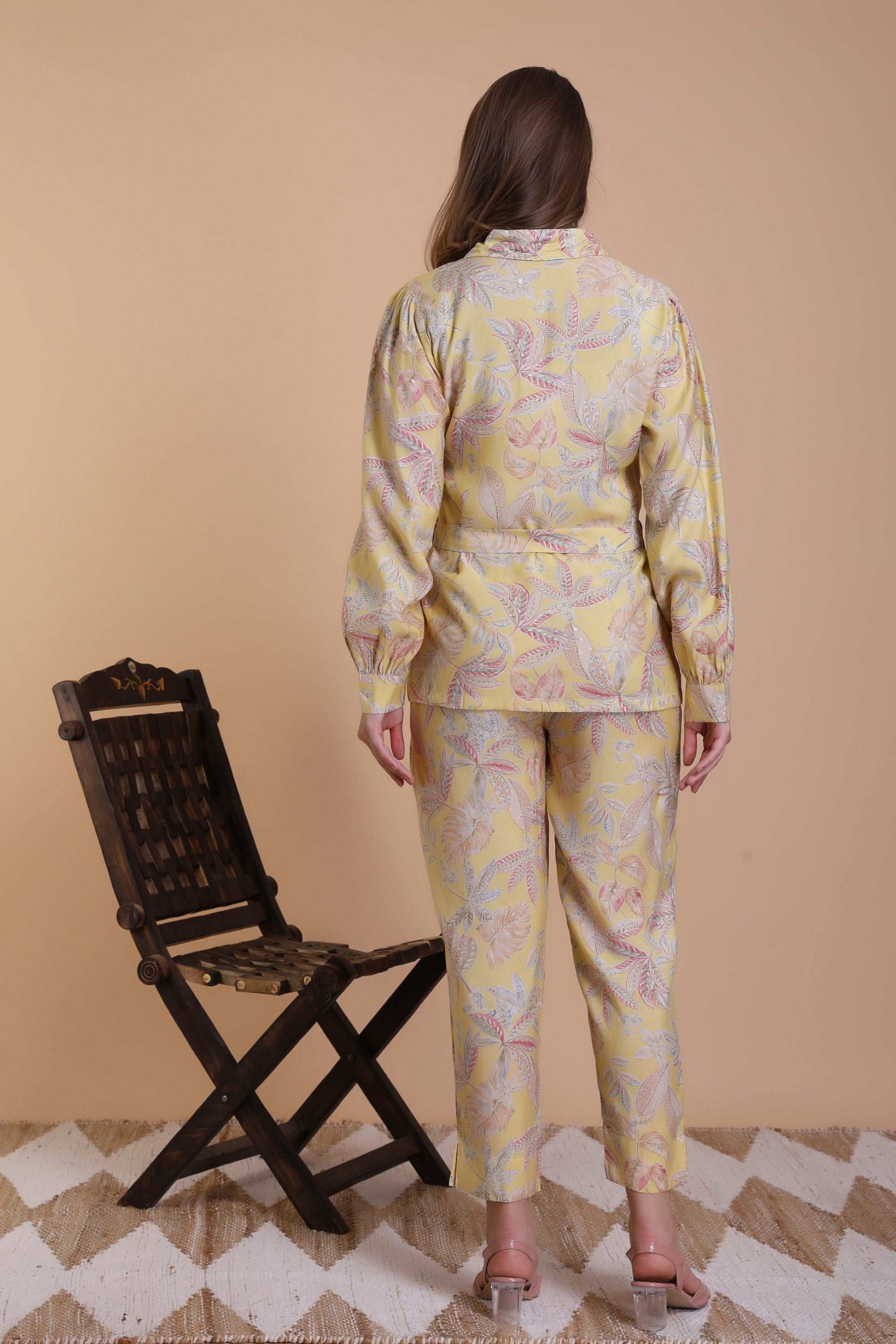 Yellow paisley co - ord set - Style Like A Diva