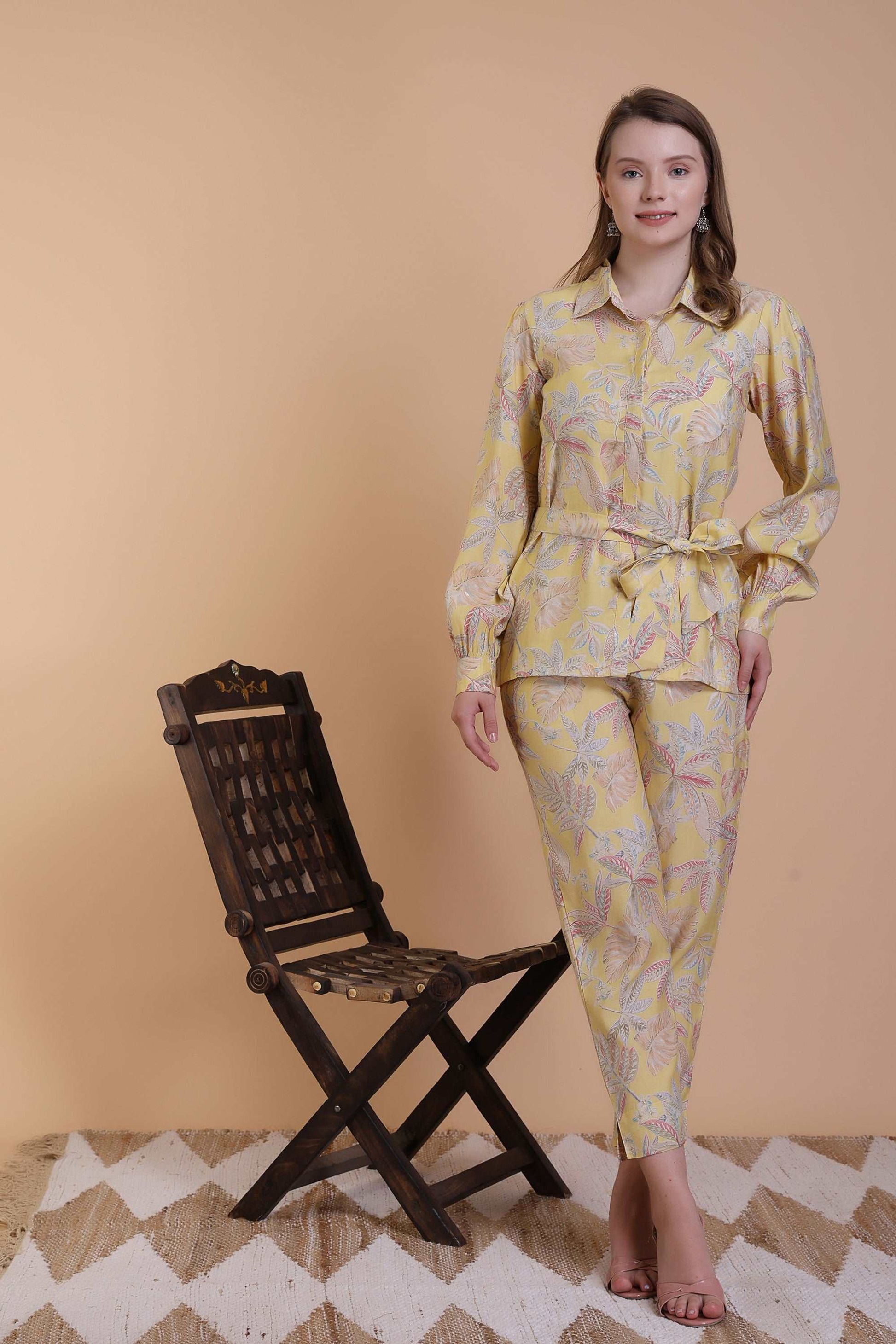 Yellow paisley co - ord set - Style Like A Diva